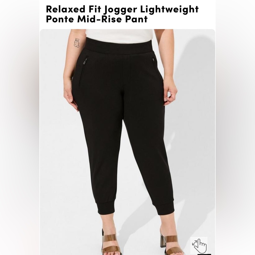 Torrid Relaxed Fit Jogger Lightweight Ponte Mid-Rise Pant - size 3, 3x, 22-24